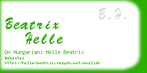 beatrix helle business card